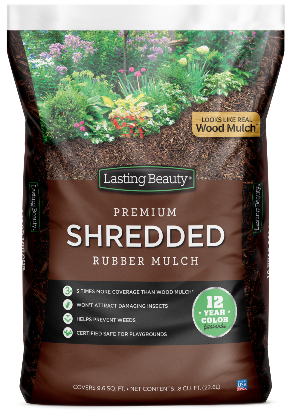 Lasting Beauty Premium Shredded Rubber Mulch