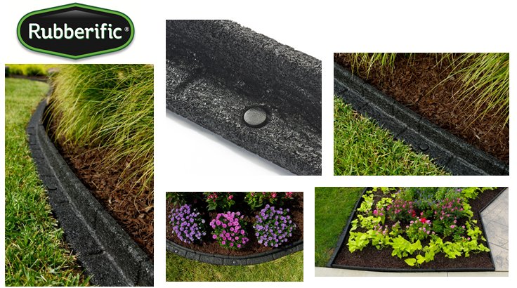 Rubber Mulch Pathway Permanent Outdoor Landscape Edging Garden Black Decorative & eBook by AllTim3Shopping